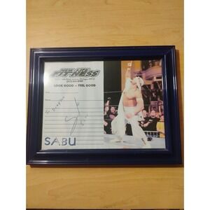 Legendary ECW WWE Wrestler Sabu Signed Framed Photo